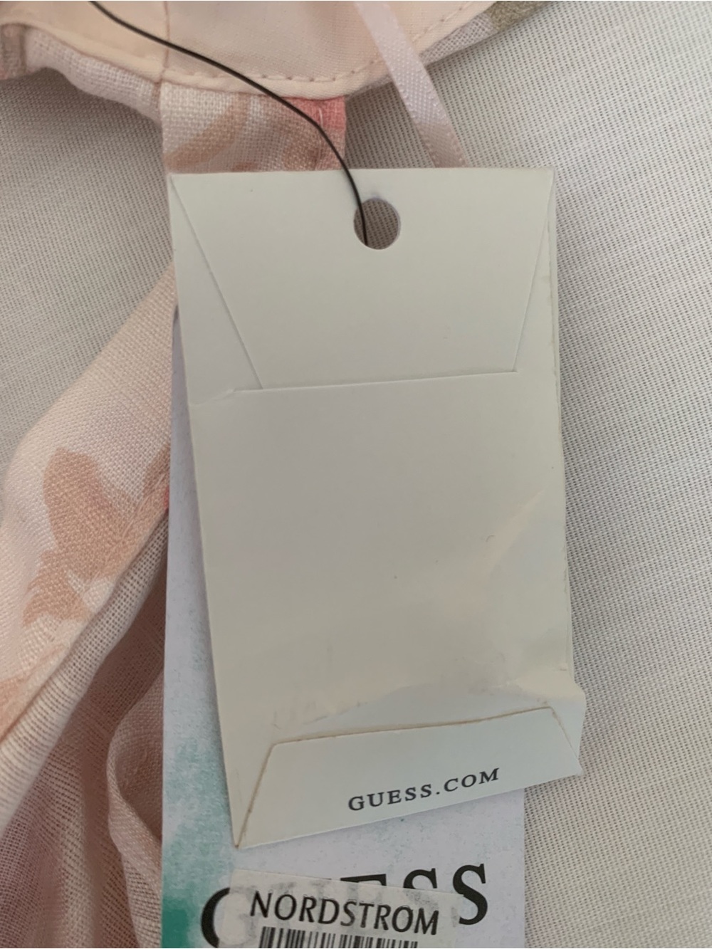 NWT Guess Sweetest Rose Print Pink Linen Blend Maxi Dress Size 2 Flutter Sleeve - Picture 12 of 15